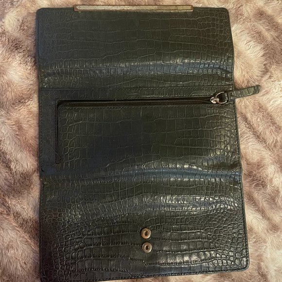 Banana Republic trifold black crocodile leather wallet - Picture 2 of 6